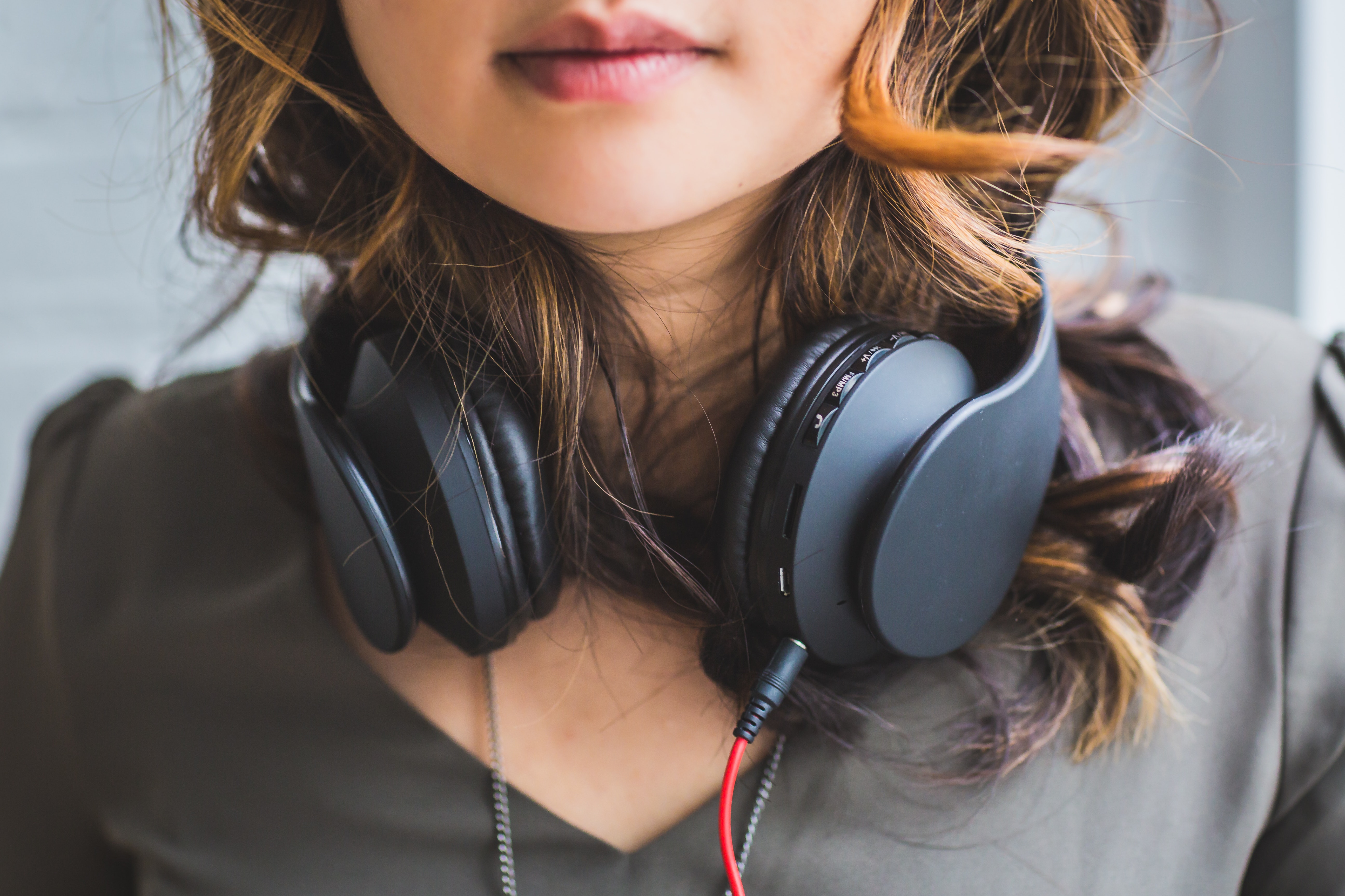 photo fille casque
